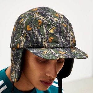 Urban Outfitters Camo Ear Flat 5 Panel Hat NWT